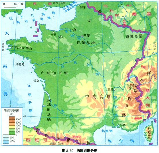 法国地形图